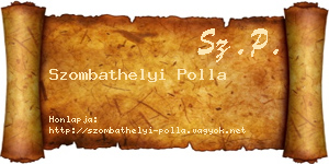 Szombathelyi Polla névjegykártya